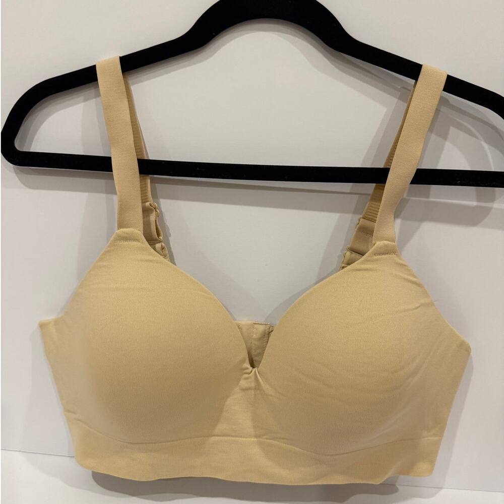 Shapermint Essentials 10210 Wireless Shaping Bra XL Nude Beige Full Coverage